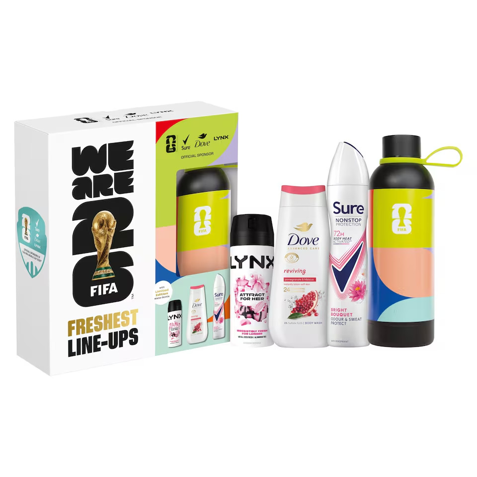 Sure Hydrate FIFA Freshest Line Up Waterbottle Gift Set,Limited Ed.Imperfect Box