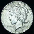 1935 $1 Peace Silver Dollar AU/BU Slider ~ 24492