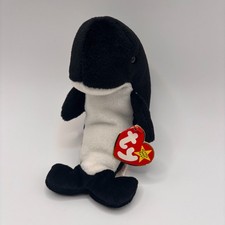 Waves Orca Whale Ty Beanie Baby 1996 PE Retired