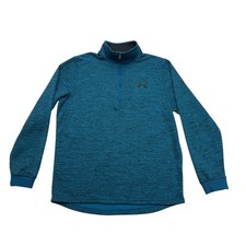 Under Armour Sweater Mens Medium M Blue Coldgear 1/4 Zip Pullover Long Sleeve