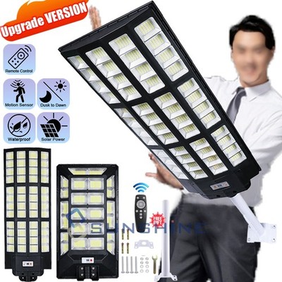 11000W Commercial Solar Street Light Outdoor Dusk to Dawn Super Bright Yard Lamp
