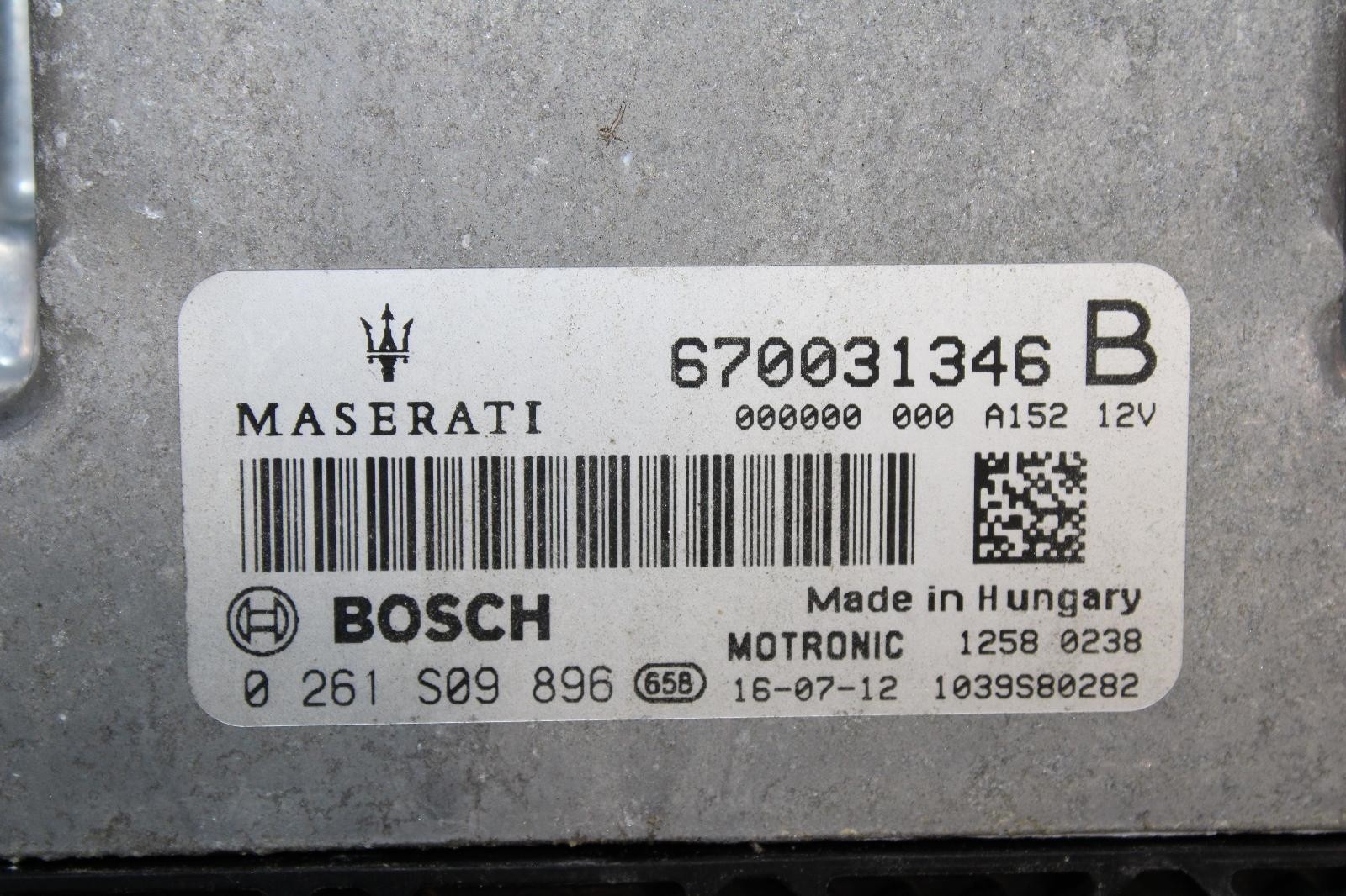 17' Levante 3.0L Motor Engine Control Module ECM ECU Computer PCM PCU Computer