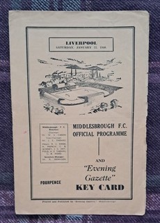 1959/60 Division Two MIDDLESBROUGH v. LIVERPOOL
