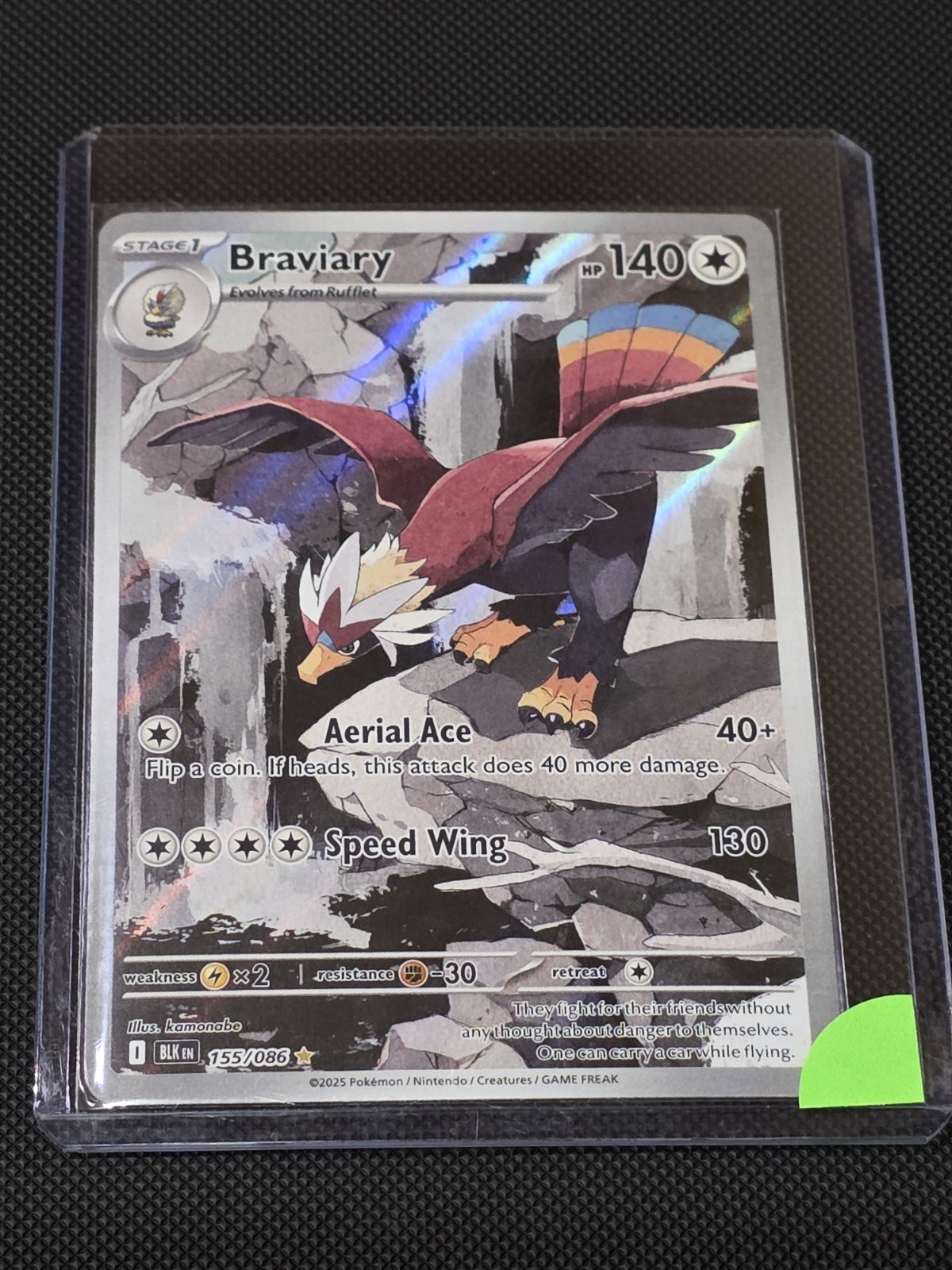 Braviary 155/086 Sv: Black Bolt Holo PKMN