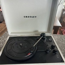 Crosley CR8005F-WS Turntable White 3 Speeds AUX RCA Belt Drive Headphone Jack