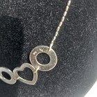 SFG 14K White Gold Interlocking Heart Circle Link Necklace 18" 6.7g  NO RESERVE — photo 3