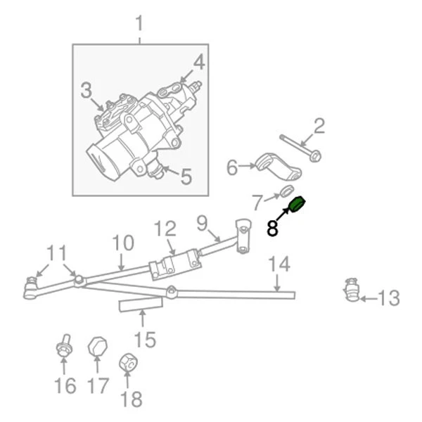 For Dodge Ram 3500 1994-2008 Mopar Steering Pitman Arm Nut Foto 4 de 4