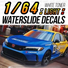 1/64 Scale '24 HONDA CIVIC TYPE R FL5 Head Tail Light WaterSlide Decals for Hot