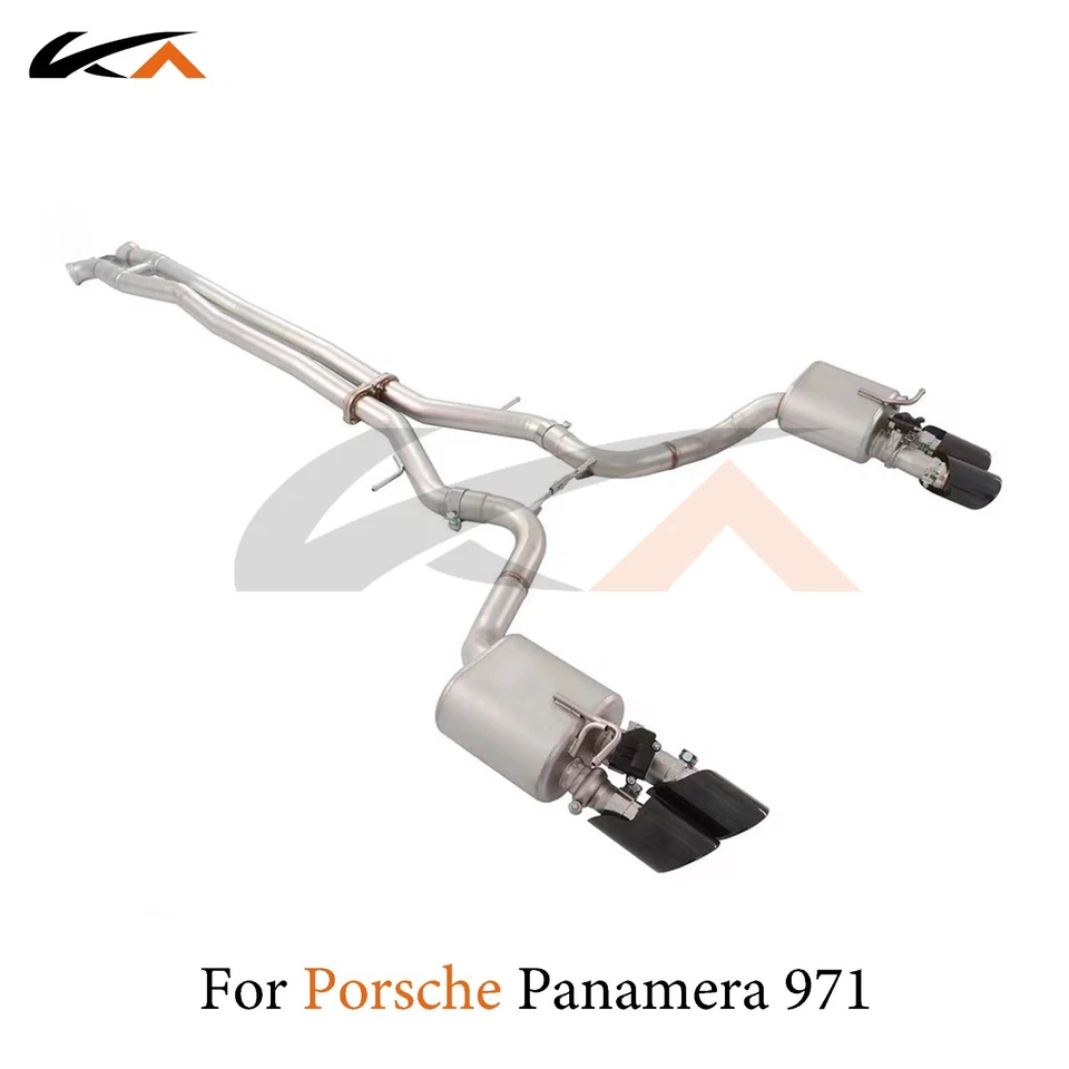 KA Exhaust Catback 适用于保时捷 Panamera 971 4.0T 钢制后部 — 第 3/4 张图片