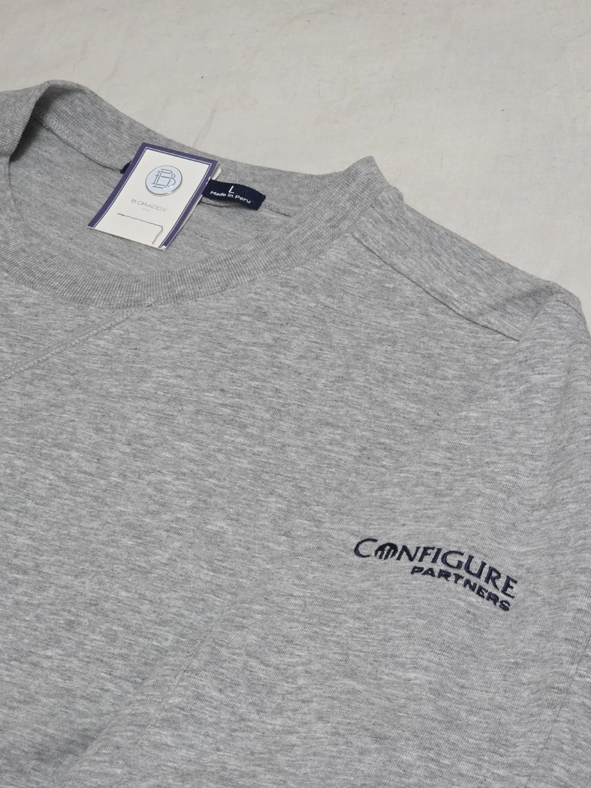 NEW B. Draddy Russ Crewneck Embroidered French Terry Pullover Sweatshirt Large  image 8