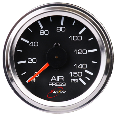 #ad RACETECH Black 150 PSI Single Needle Mechanical Air Pressure Suspension Gauge $34.99
