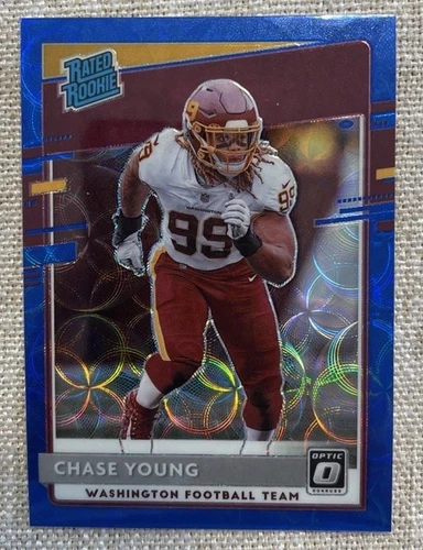 2020 Panini Donruss Optic Rated Rookies Blue Scope Prizm Chase Young Rookie RC