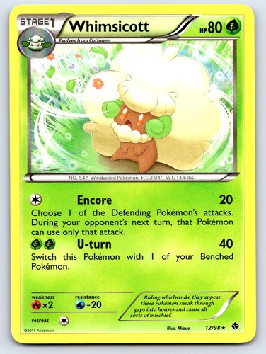 Whimsicott 12/98 Rare Emerging Powers Pokemon