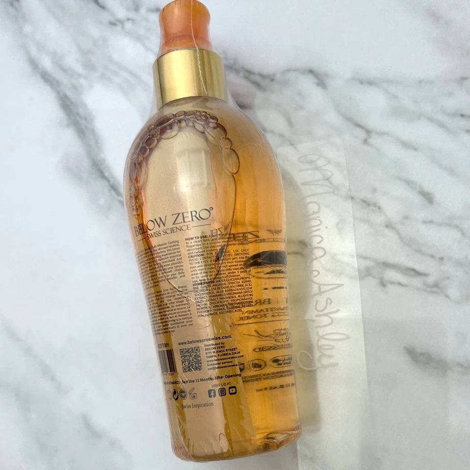Below Zero Swiss Arctic Breeze Multi-Vitamin Cooling Toner 250 ml New Sealed - Image 3 of 4