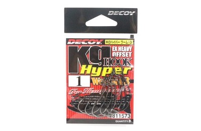 Decoy Worm 13KG Hyper Extra Heavy Duty Offset Worm Hooks Size 1 (1573)