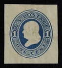 CKStamps: US Cut Square Stamps Collection Scott#U77 Unused HR NG