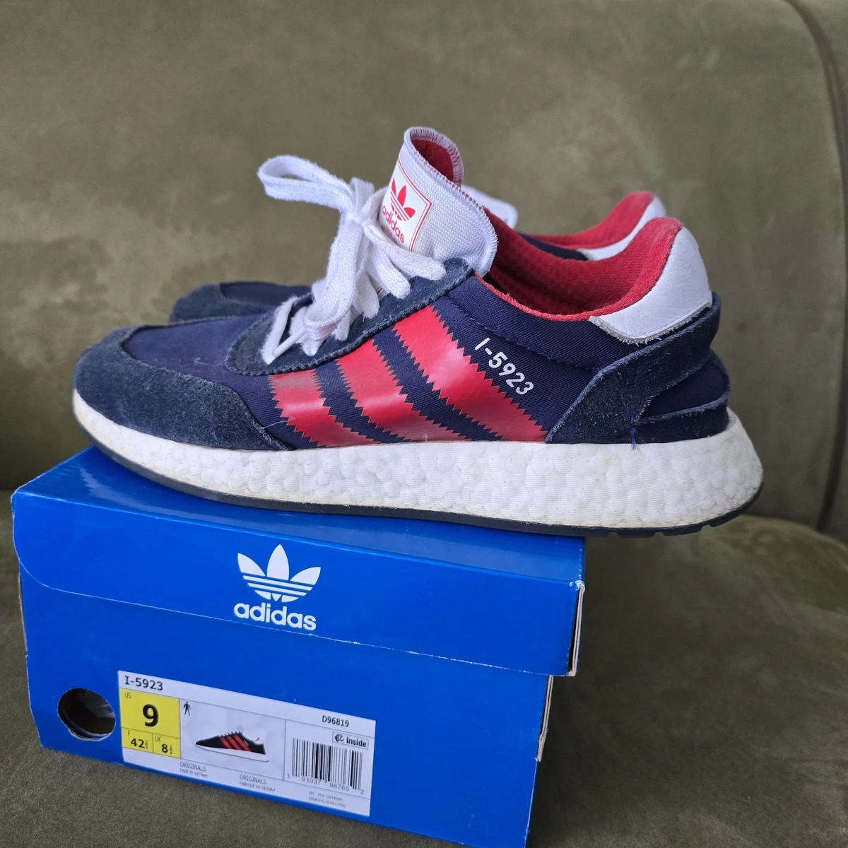 adidas I-5923 Navy Red for Sale | Authenticity Guaranteed | eBay