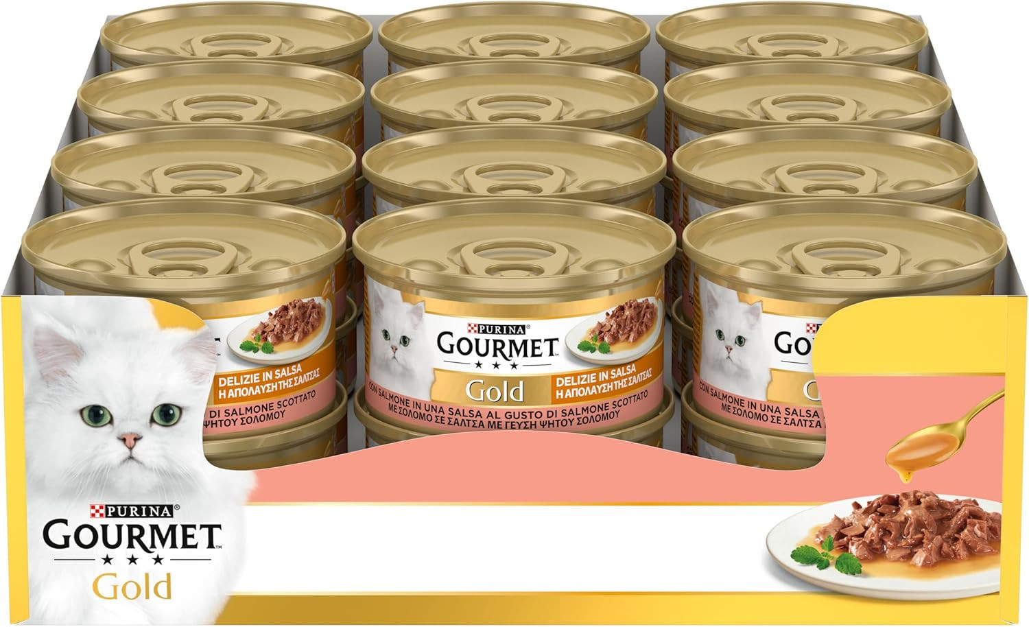 Gourmet Gold Delizie in Salsa: Salmone per Gatti Adulti (24 pz)