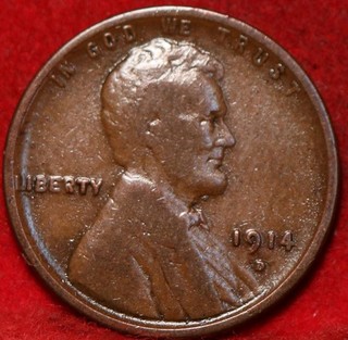 1914 D Denver Mint Copper Lincoln Wheat Cent
