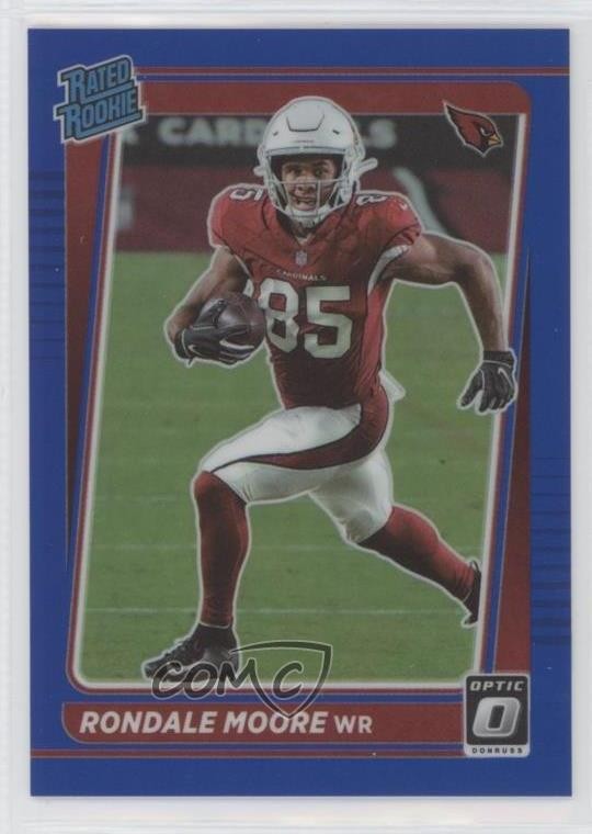 2021 Panini Donruss Optic Rated Rookie Blue Prizm 6/179 Rondale Moore #217 5u3