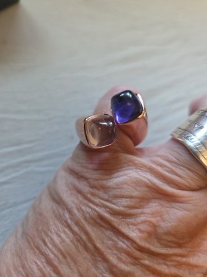 Stauer Italian Hypnotic Ring Size 8 Rose Gold Plated  NIB