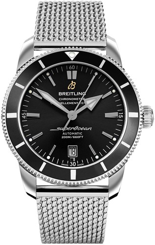 Breitling Superocean Heritage II Black Dial Stainless Steel Men's Watch AB2020