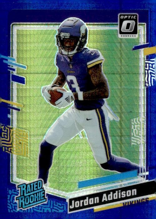2023 Donruss Optic #271 Jordan Addison Blue Hyper