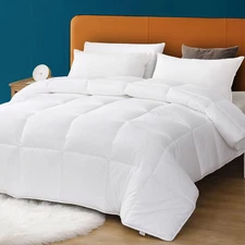 100% Cotton Cover down Alternative Comforter King Size- Cloud Bed Comforter for