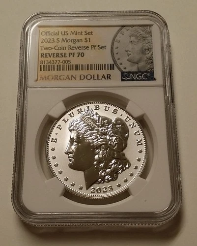 2023 S Reverse Proof Morgan Dollar Perfect Gem NGC PF70 w/ Official Morgan Label