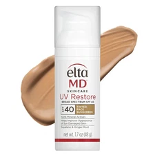 Elta MD UV Restore Broad Spectrum SPF 40 Tinted 1.7oz  New Packaging Exp 7/2026