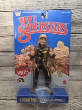 Mattel WWE Superstars LJN Logan Paul 8” Action Figure 1980's Retro Blue Card