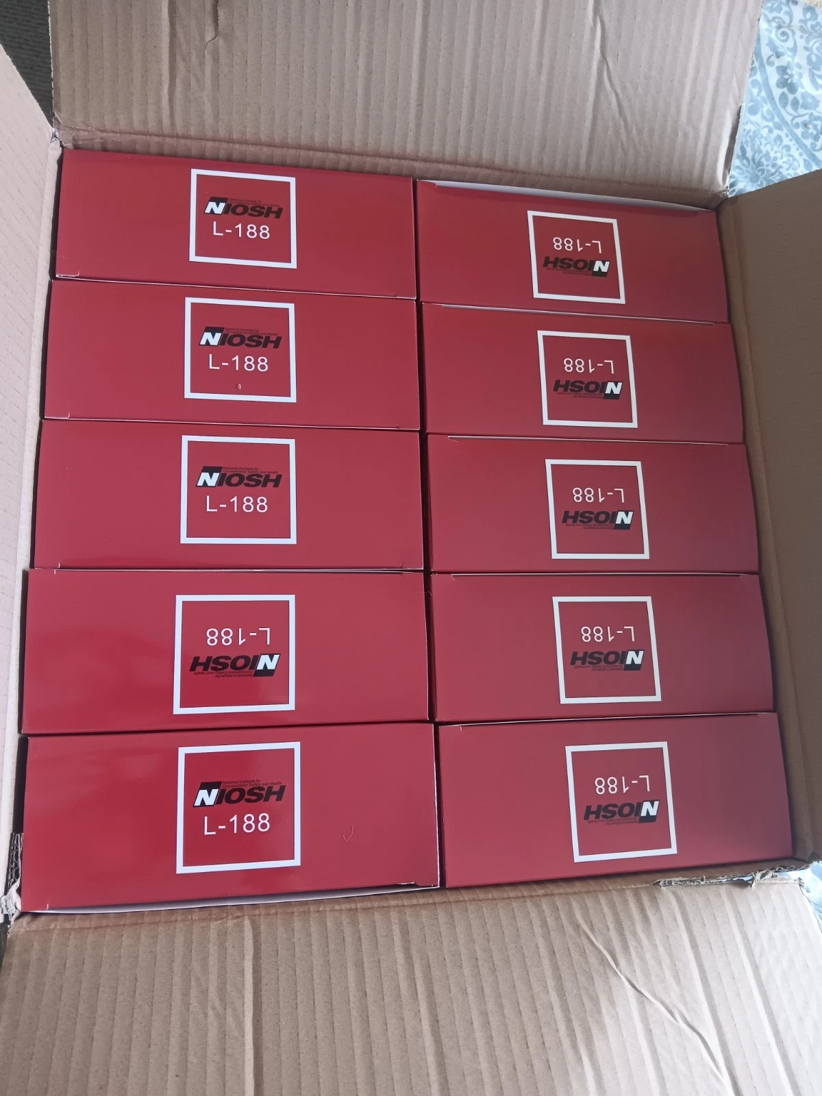 Large Box Of 20 Boxes Of N95 Particulate Respirator Masks NEW (400 Masks Total)