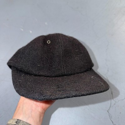GAP Wool USA VTG Hat Baseball Cap Snapback Black Damaged Brim Cool Basic Blank