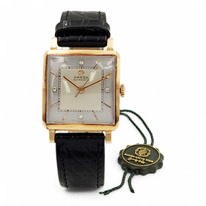 Authentic Men's Omega 29mm Vintage Automatic Gold Plated Watch with Blue Diamond Dial.