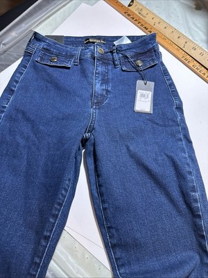NWT Guess 1981 Skinny High RiseJeans Womens 27 Bayside Blue Stretch Denim