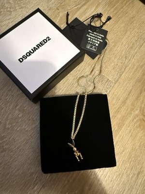 DSQUARED2 Unisex Halskette gold Hasen-Charm Anhänger Metall Made in Italy