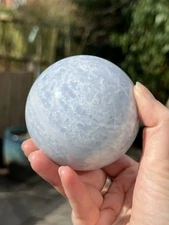 Celestite Ball : Inner Peace : Wisdom : Gentle Strength 75mm 15