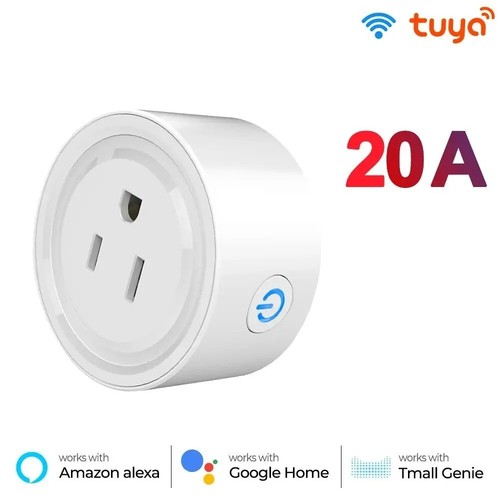 Tuya WiFi Smart Plug 20A with Power Monitor US Outlet Timer Work With Alexa - Picture 9 of 10