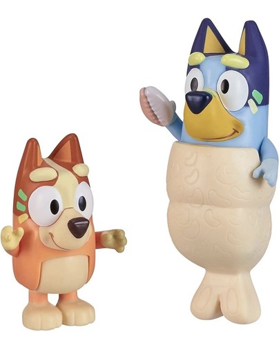 Paquete de 2 figuras Bluey Beach Mermaid Tails de 2,5 pulgadas y personajes de bingo nuevas en caja - Imagen 5 de 7