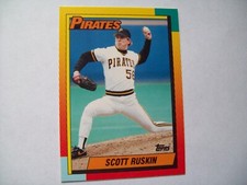 Scott Ruskin ROOKIE 1990 TOPPS TRADED & ROOKIES 10T Pittsburgh Pirates MLB