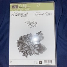 NEW Stampin' Up Heartfelt Blooms Set of 4 Stamps Thank You Thinking of You
