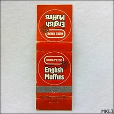 Home Pride The Original English Muffins Munch Home Pride Matchbook Label (MKL3)