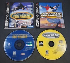 Playstation 1: Tony Hawk's Pro Skater & Pro Skater 3, Discs/Manuals Only, Used