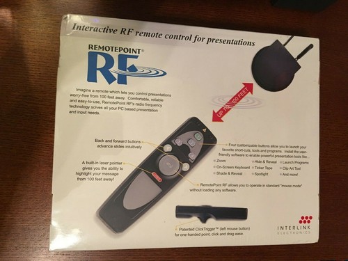 Prezentacja Pilot zdalnego sterowania Interaktywny RemotePoint RF VP4810 Fabrycznie nowy zapieczętowany - Zdjęcie 2 z 4