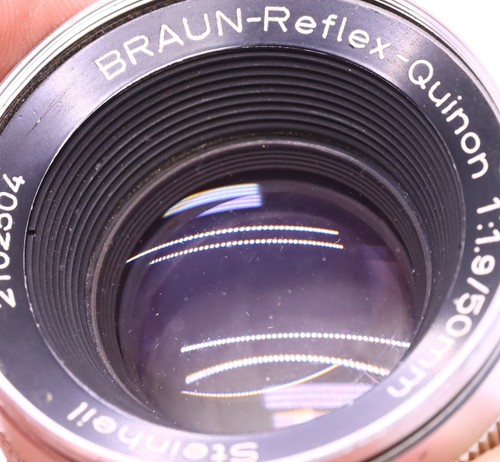 TOWER 34 Reflex camera BRAUN-Reflex-Quinon 50/1.9 50MM Steinheil lens SCARCE! - Picture 17 of 23