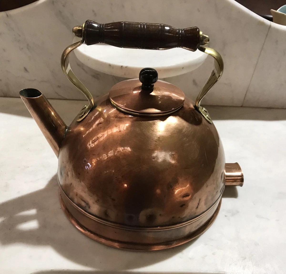 Antique Vintage Copper & Brass Fitting Electric Kettle