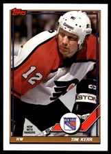 1991-92 Topps #164 Tim Kerr New York Rangers Hockey Card