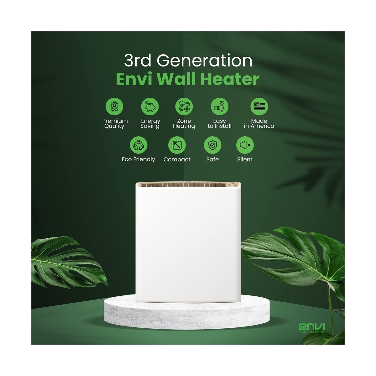 Envi Plug-in Electric Panel Wall Heaters for Indoor Use, Energy Efficient  24/... | eBay