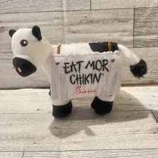 Chick Fil A 4" Cow Plush Stuffed Animal Eat Mor Chikin 2017 Advertising Toy