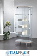 Verre Vitrine Armoire Grand Ovale Affichage Vitrine avec des Lumière Italfrom